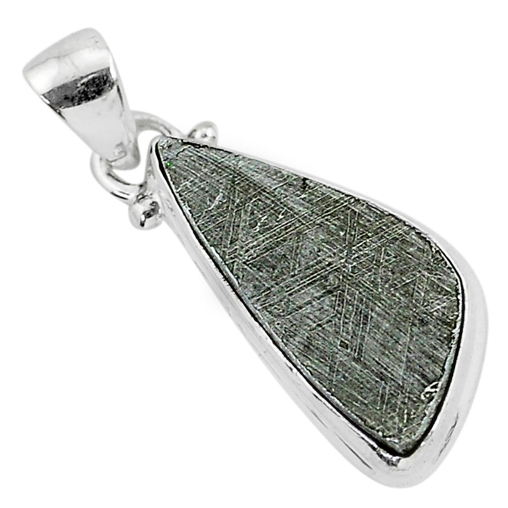 925 silver 9.02cts natural grey meteorite gibeon fancy pendant jewelry r95350