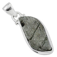 925 silver 9.25cts natural grey meteorite gibeon fancy pendant jewelry r95372