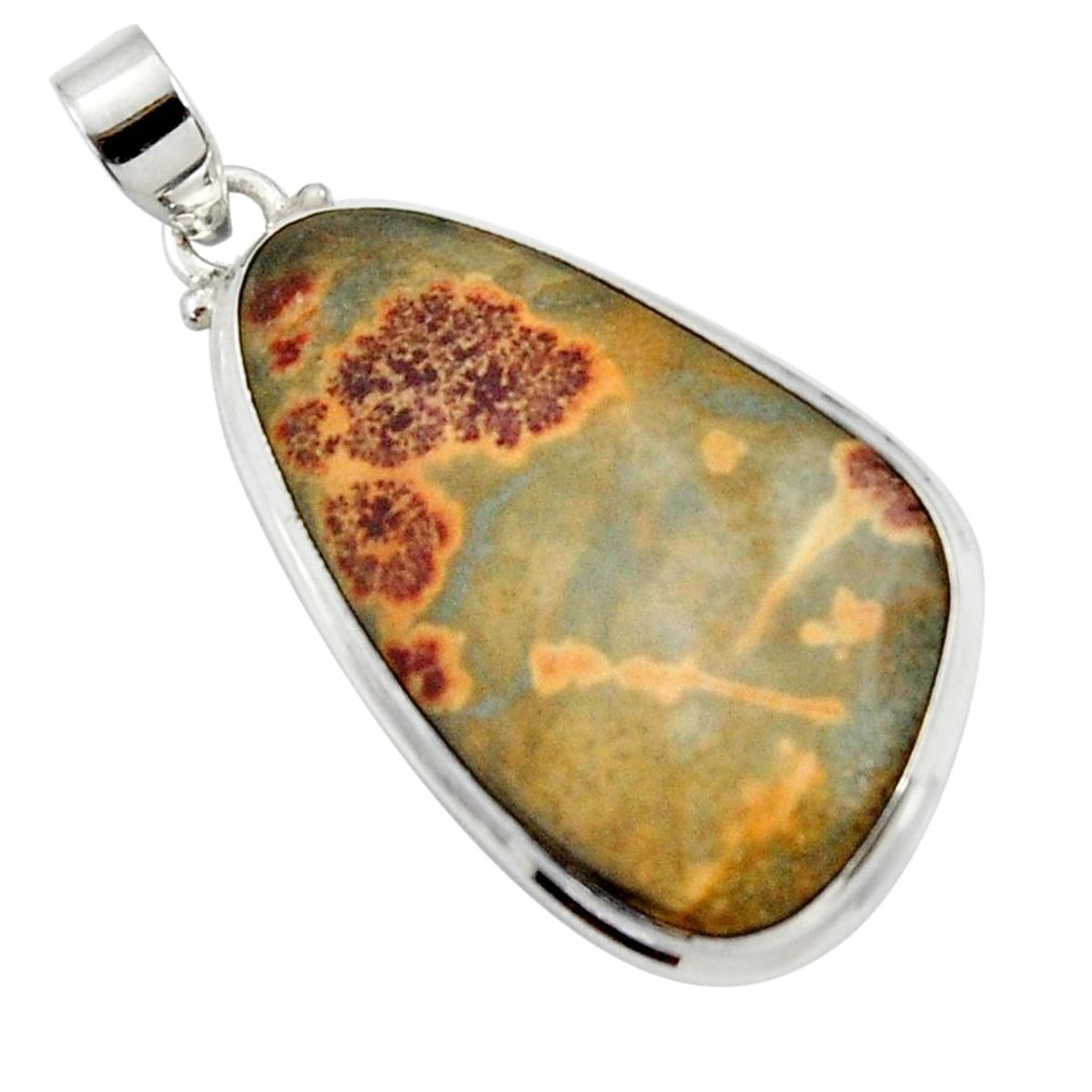 cts natural grey sonoran dendritic rhyolite fancy pendant d44635