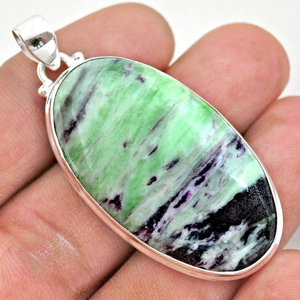 925 silver 36.19cts natural kammererite oval shape pendant jewelry t42728