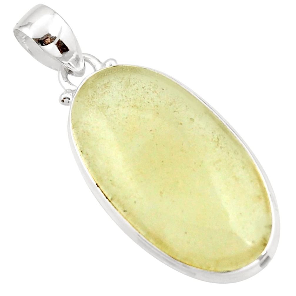 925 silver 16.73cts natural libyan desert glass (gold tektite) pendant r37797