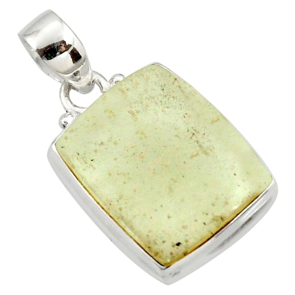 925 silver 15.65cts natural libyan desert glass (gold tektite) pendant r37805