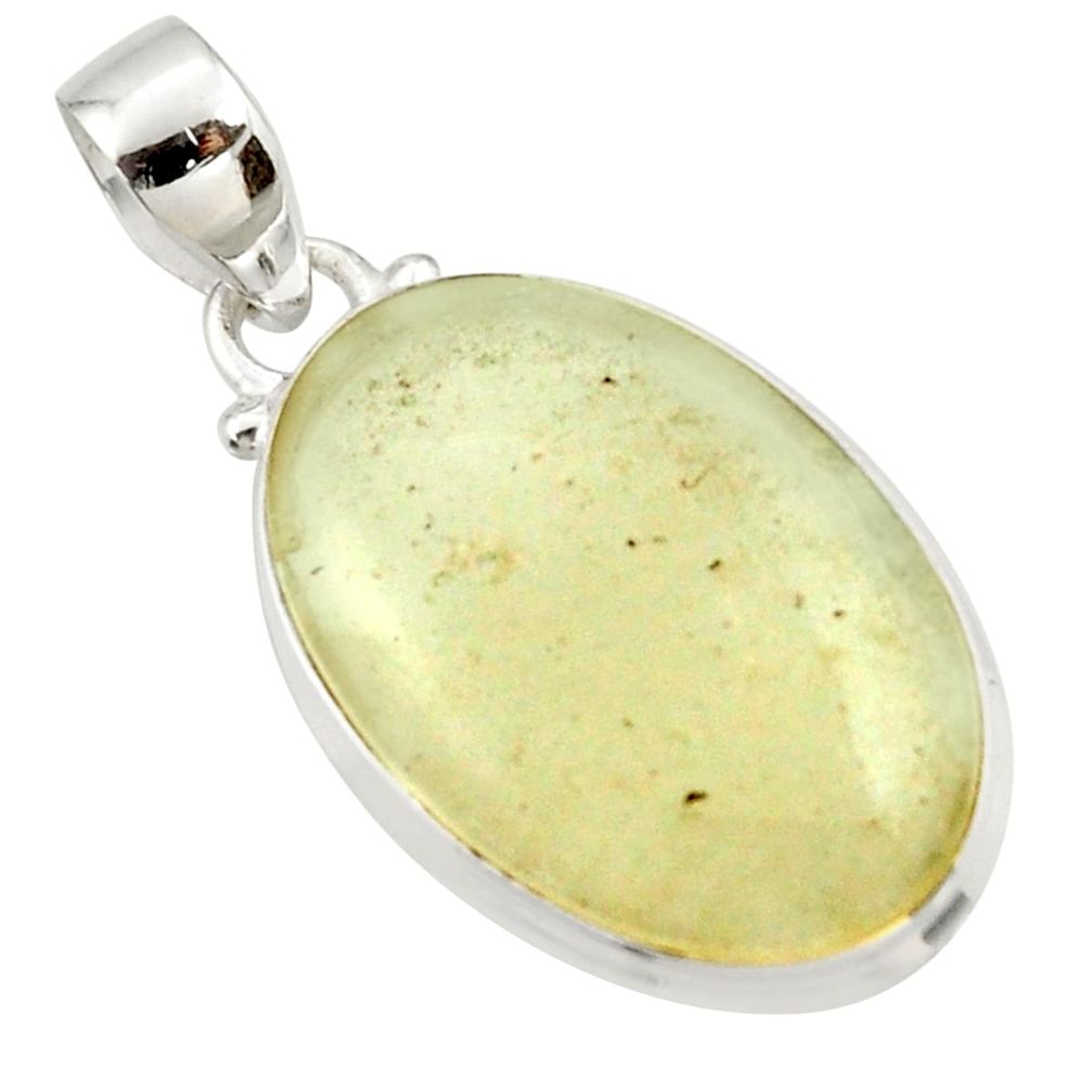 925 silver 14.72cts natural libyan desert glass (gold tektite) pendant r37813