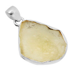 925 silver 16.54cts natural libyan desert glass (gold tektite) pendant y90528