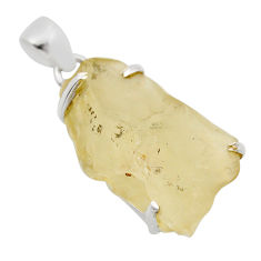 925 silver 16.87cts natural libyan desert glass (gold tektite) pendant y91435