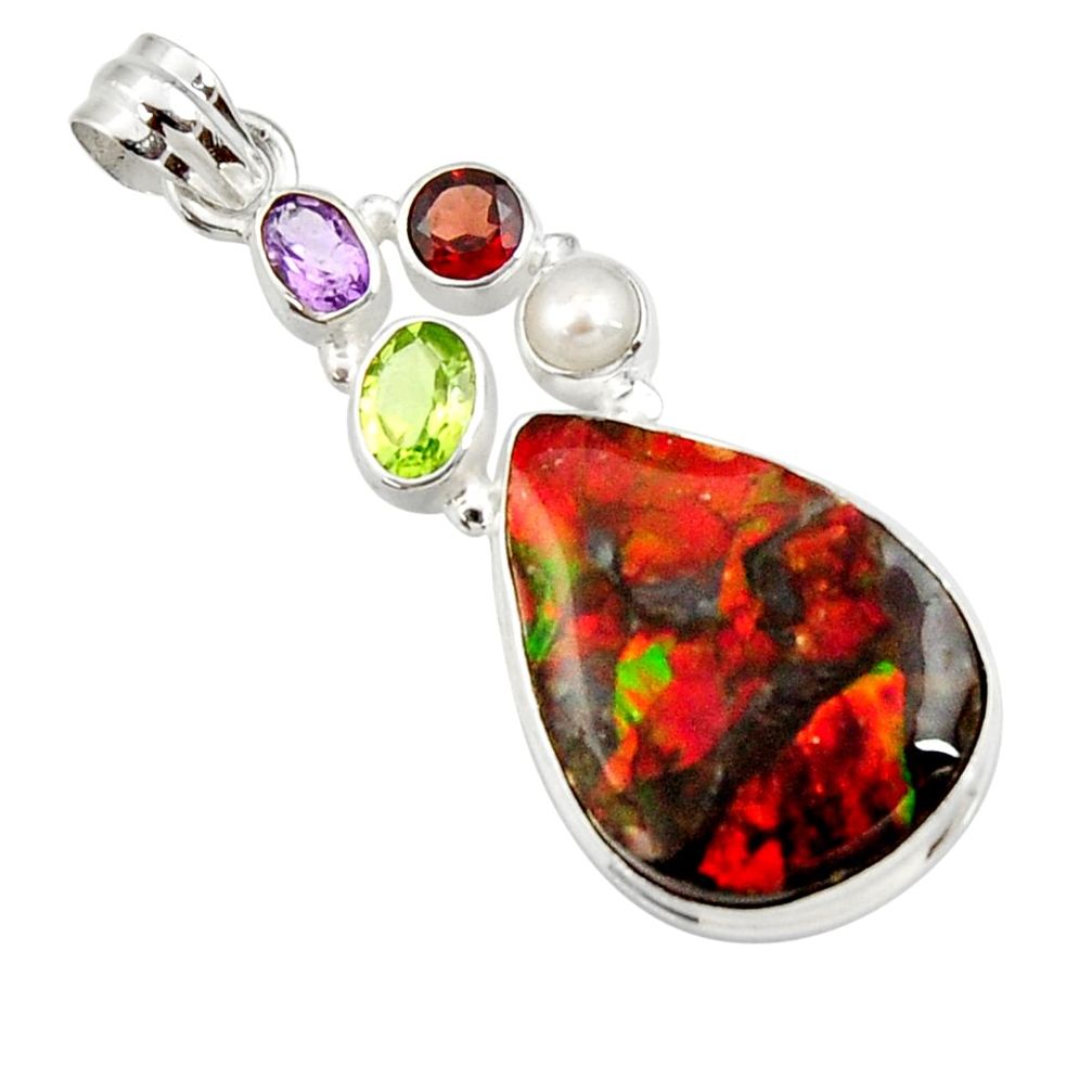 i color ammolite (canadian) pearl pendant d44678