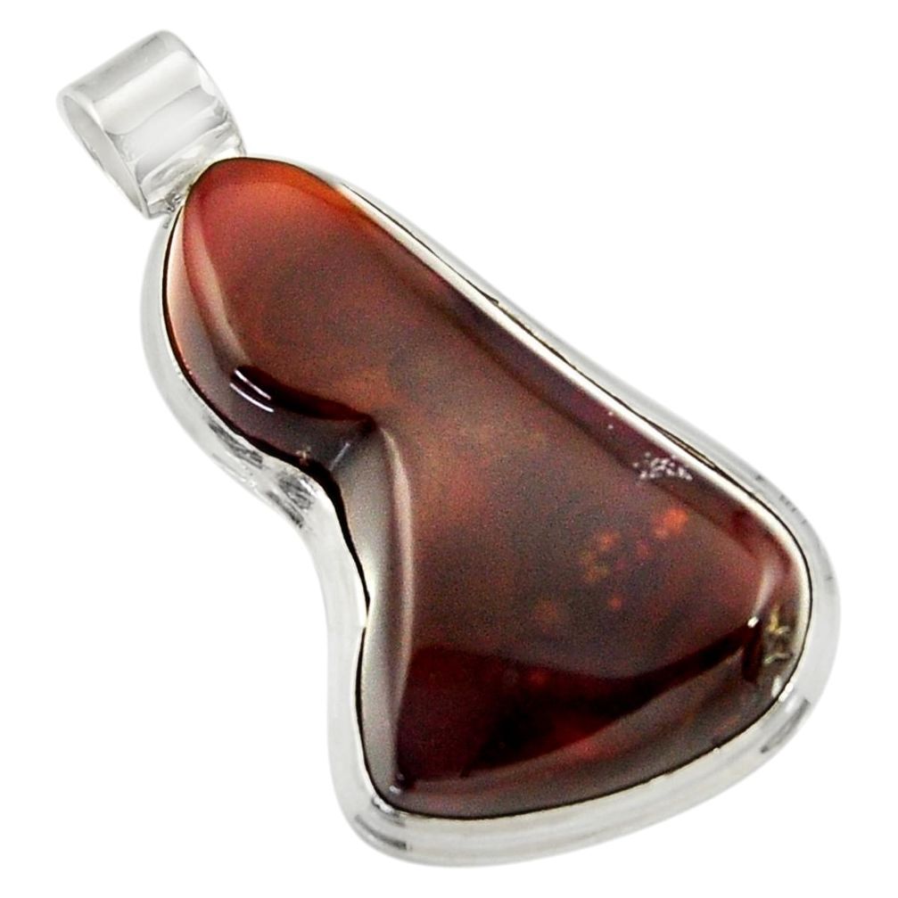 925 silver 32.05cts natural multi color mexican fire agate fancy pendant d43488
