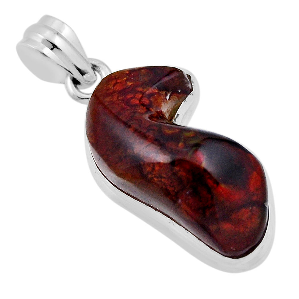 925 silver 11.62cts natural multi color mexican fire agate fancy pendant n33904