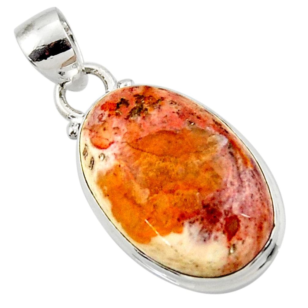 925 silver 13.15cts natural multi color mexican fire opal pendant jewelry r50759