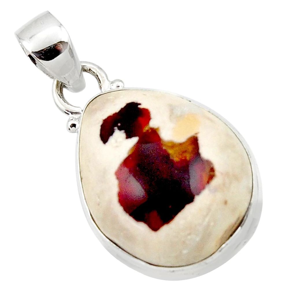 925 silver 15.08cts natural multi color mexican fire opal pendant r50768