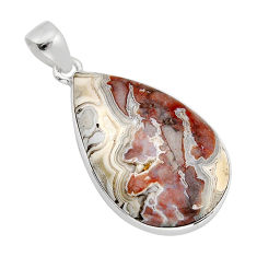 925 silver 16.54cts natural multi color mexican laguna lace agate pendant y77576