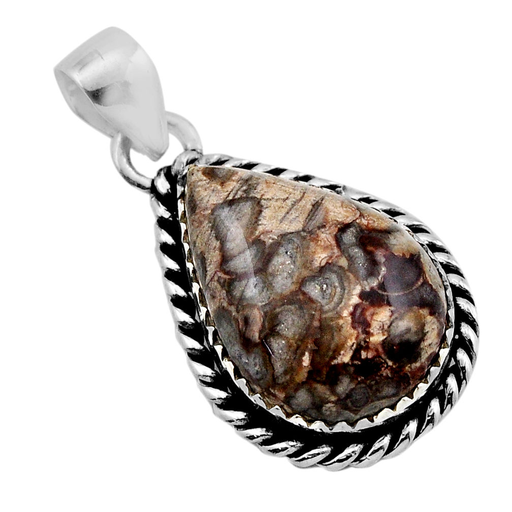 925 silver 12.60cts natural multi color mexican laguna lace agate pendant y88543