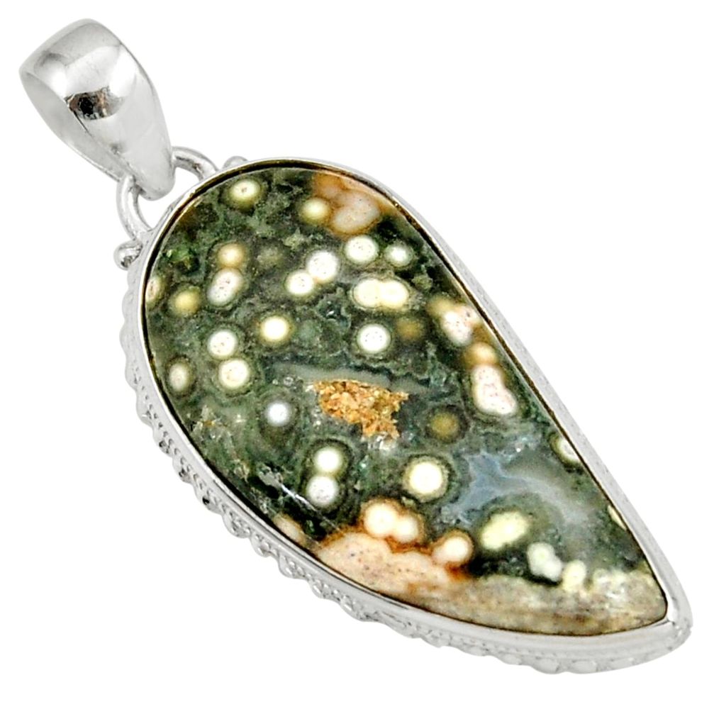 cts natural ocean sea jasper (madagascar) pendant jewelry d41355