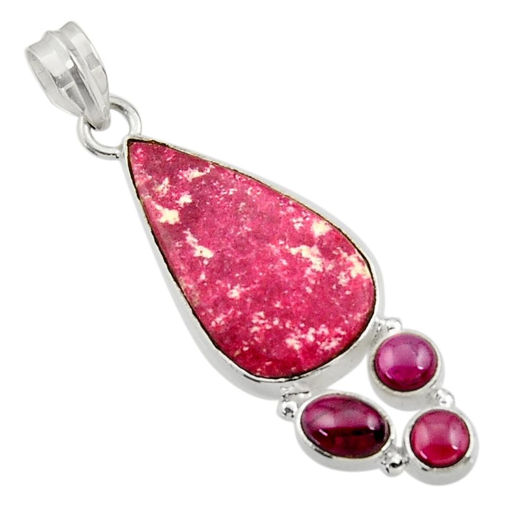 cts natural pink thulite (unionite, pink zoisite) pendant d44943