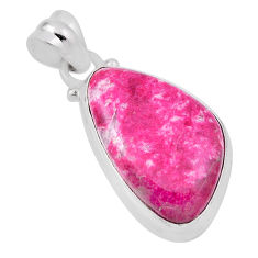 925 silver 13.99cts natural pink thulite (unionite, pink zoisite) pendant n29259