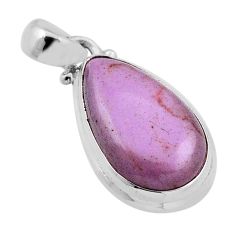 925 silver 8.09cts natural purple phosphosiderite (hope stone) pendant n37060