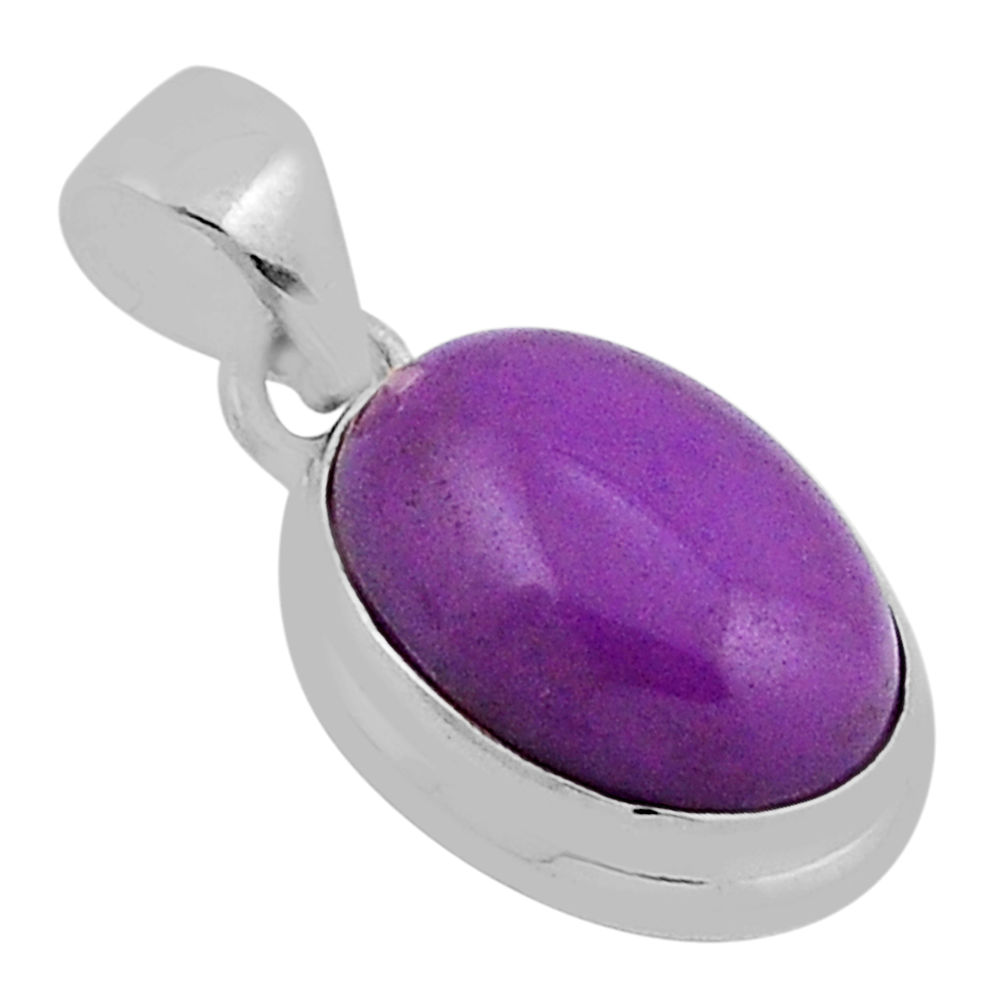 925 silver 9.53cts natural purple phosphosiderite (hope stone) pendant n39952