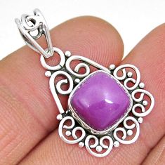 925 silver 5.15cts natural purple phosphosiderite (hope stone) pendant y7045