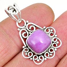 925 silver 4.87cts natural purple phosphosiderite (hope stone) pendant y7871