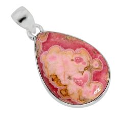 925 silver 13.51cts natural rhodochrosite inca rose (argentina) pendant y77419