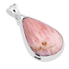 925 silver 15.02cts natural scolecite high vibration crystal pear pendant y55404