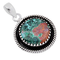 925 silver 14.28cts natural sonora sunrise (cuprite chrysocolla) pendant n35599