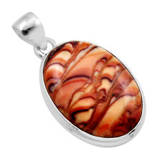 925 silver 16.54cts natural wave rolling hills dolomite oval pendant y88980