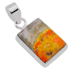 925 silver 9.61cts natural yellow bumble bee australian jasper pendant n35062