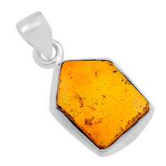 925 silver 5.22cts natural yellow bumble bee australian jasper pendant y84564