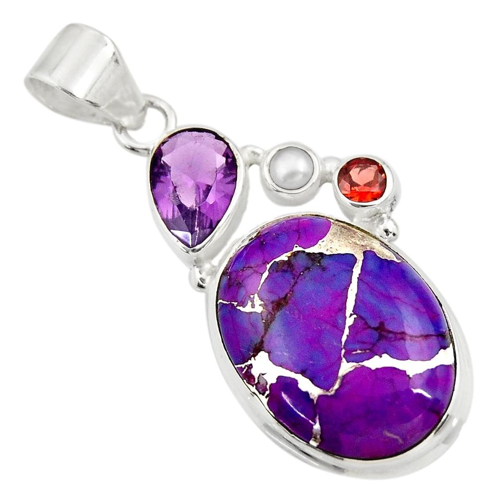 cts purple copper turquoise amethyst pearl pendant d41791