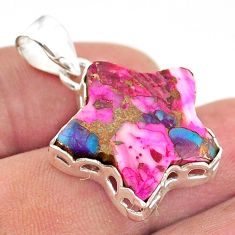 925 silver 12.18cts spiny oyster arizona turquoise star fish pendant t59488