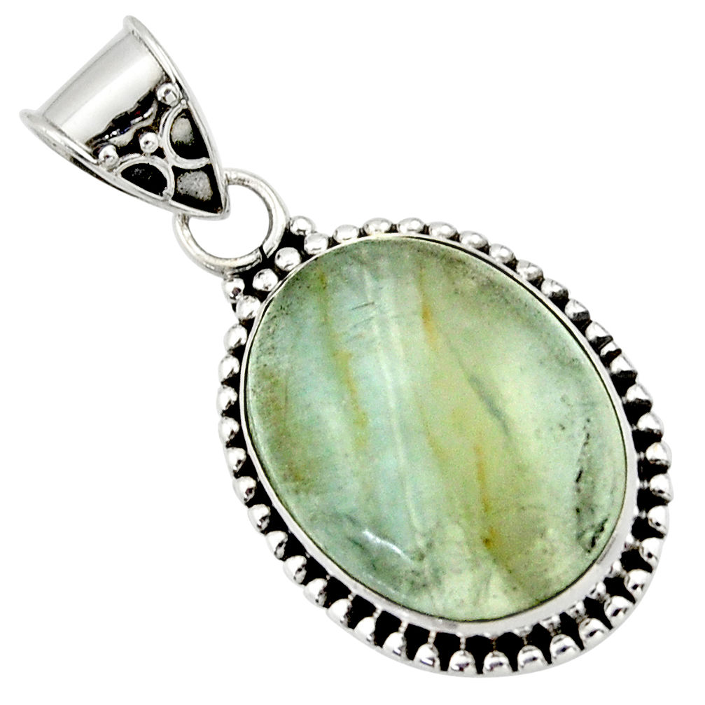 925 sterling silver 15.08cts aquatine lemurian calcite pendant jewelry r40216