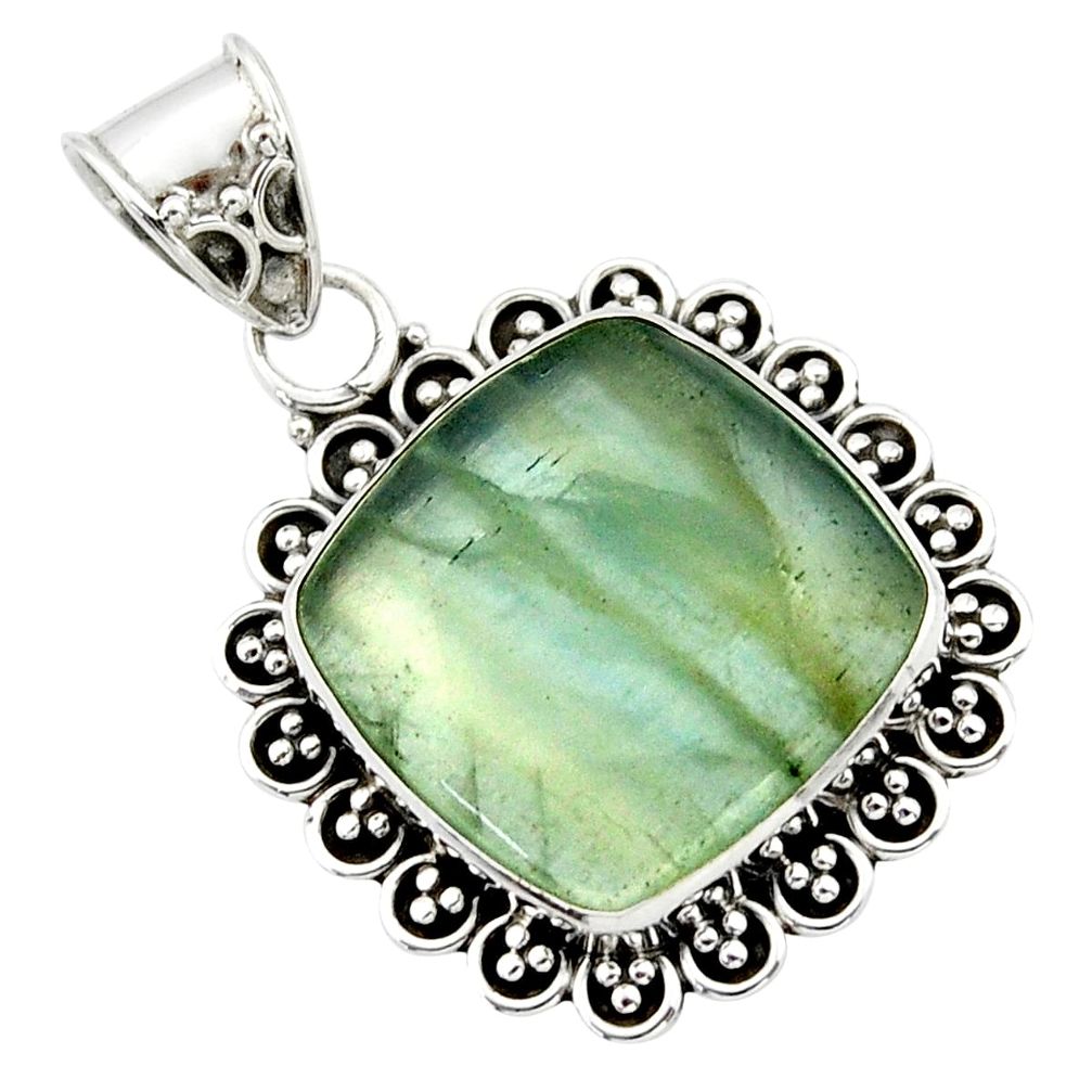 925 sterling silver 14.95cts aquatine lemurian calcite pendant jewelry r40220