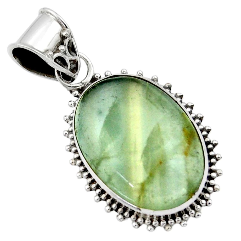 925 sterling silver 13.99cts aquatine lemurian calcite pendant jewelry r40228