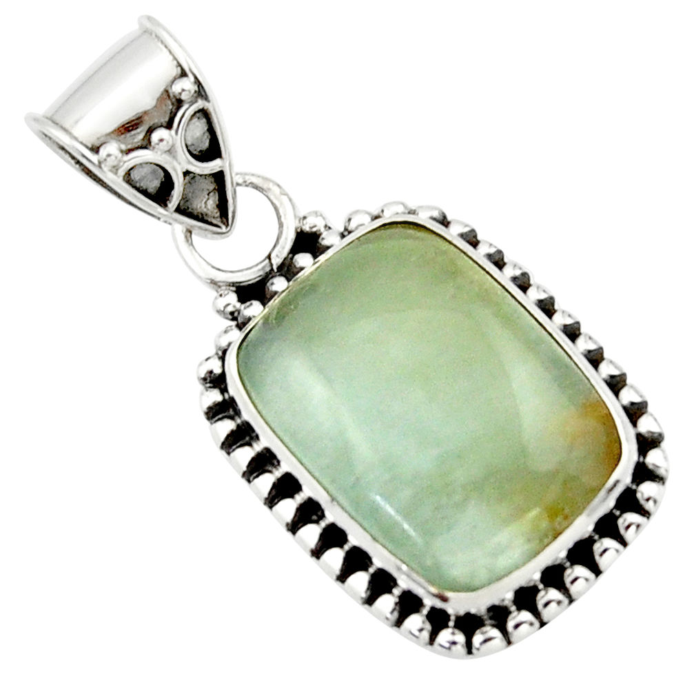 925 sterling silver 10.65cts aquatine lemurian calcite pendant jewelry r40237