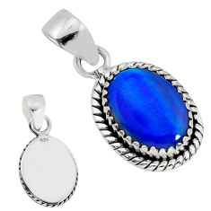 925 sterling silver 3.71cts back closed fine volcano aurora opal pendant y81379