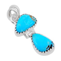 925 sterling silver 5.87cts blue arizona mohave turquoise pendant jewelry n44365