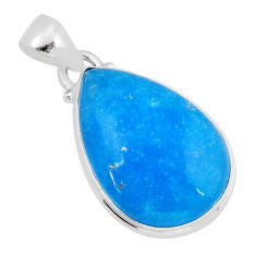 925 sterling silver 15.05cts blue smithsonite pear shape pendant jewelry y52426
