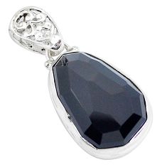 925 sterling silver faceted natural rainbow obsidian eye pendant jewelry p47172