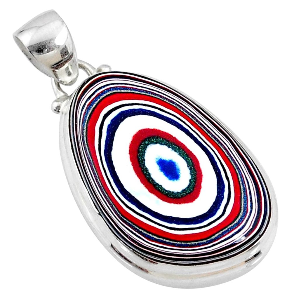 925 sterling silver 13.15cts fordite detroit agate fancy pendant jewelry r72951