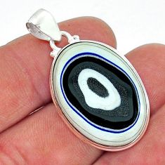 925 sterling silver 8.91cts fordite detroit agate oval pendant jewelry y17904