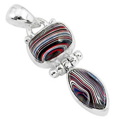 925 sterling silver 5.87cts fordite detroit agate pendant jewelry r92858