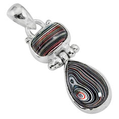Clearance Sale- 925 sterling silver 6.64cts fordite detroit agate pendant jewelry r92869