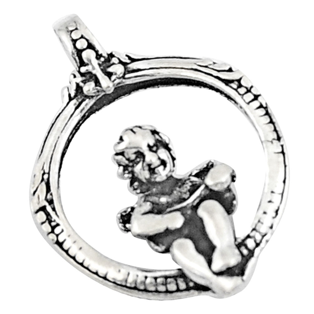 925 sterling silver 4.02gms indonesian bali style solid angel pendant c20360