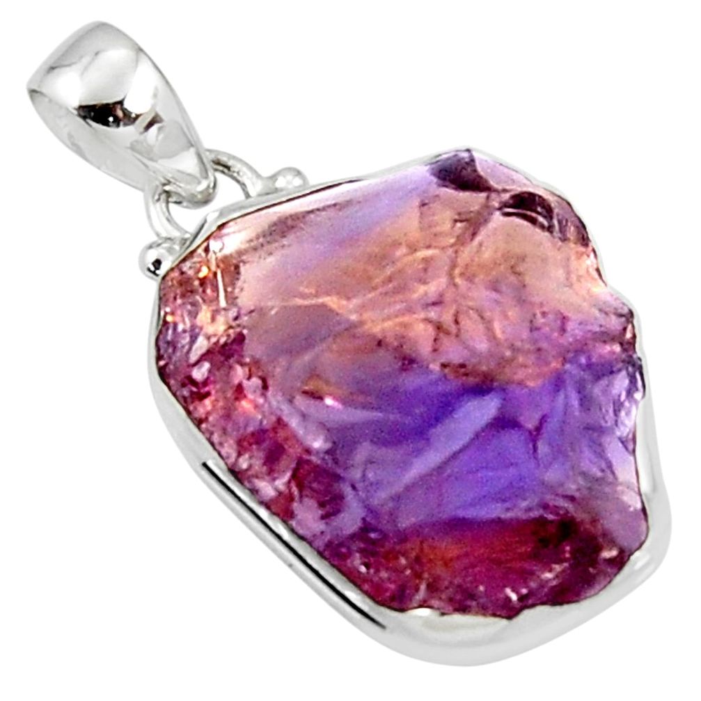 925 sterling silver 24.84cts multi color ametrine rough pendant jewelry r51144