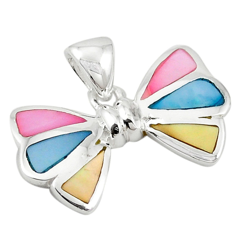 925 sterling silver multi color blister pearl enamel pendant a69800 c14579