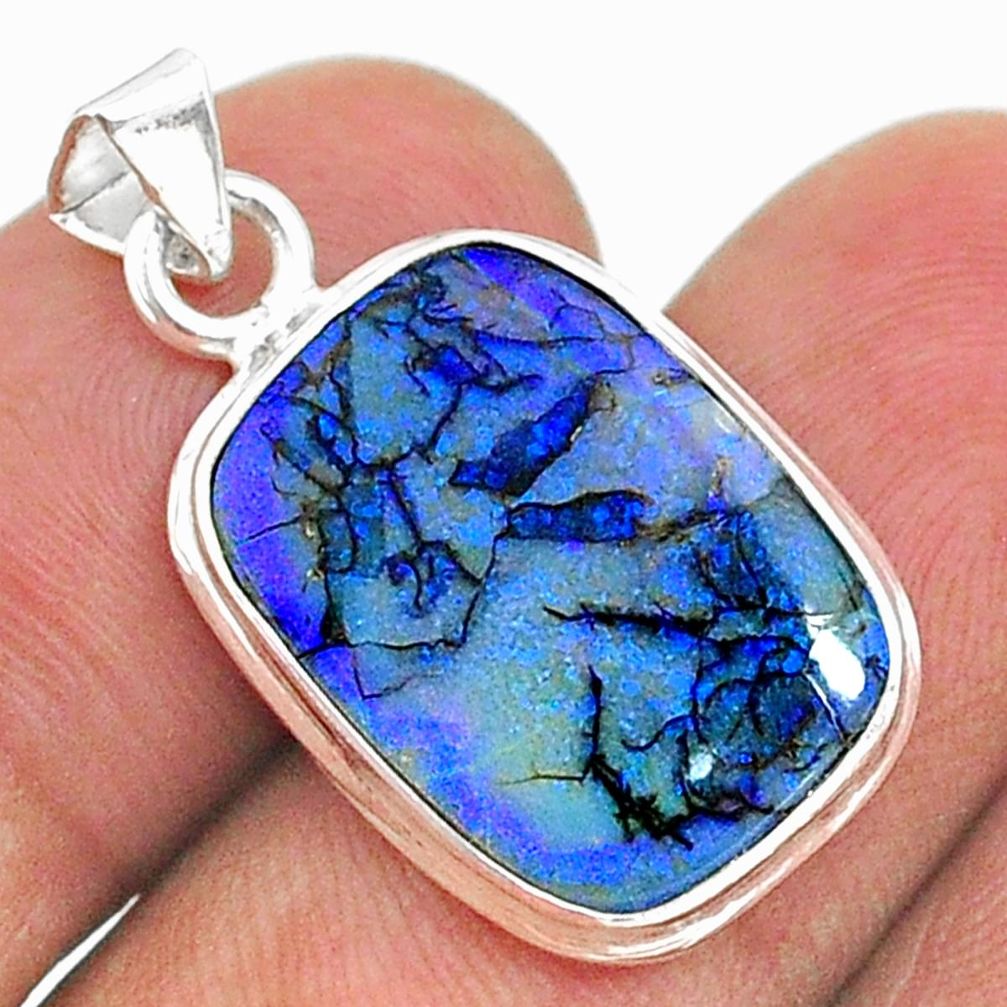 925 silver 5.87cts multi color sterling opal pendant jewelry t34573