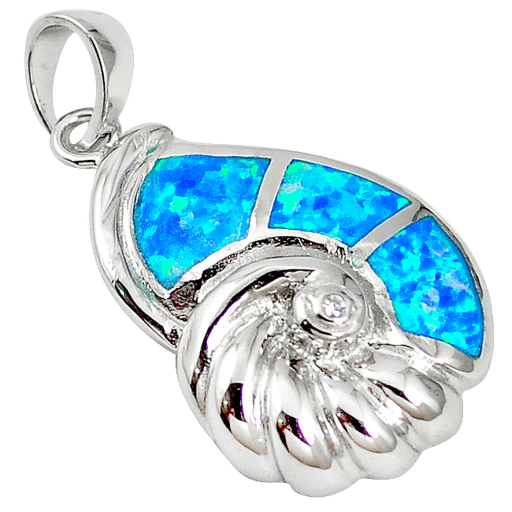 LAB LAB 925 sterling silver natural australian opal (lab) topaz pendant a61336 c15216