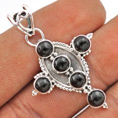 925 sterling silver 4.95cts natural black onyx holy cross pendant jewelry t85975