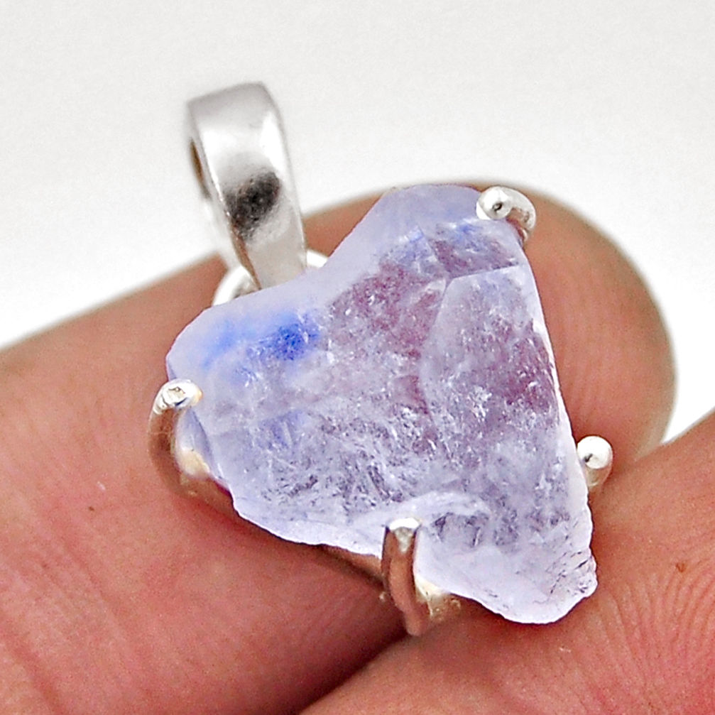 925 sterling silver 8.92cts natural blue dumortierite pendant jewelry n45403